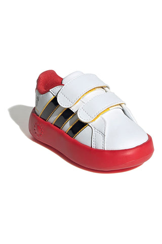 Bele superge z rdečo podplatom in detajli Mickey Adidas Grand Court Mickey CF I