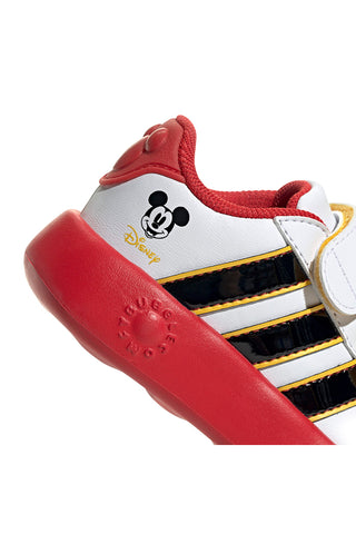 Bele superge z rdečo podplatom in detajli Mickey Adidas Grand Court Mickey CF I