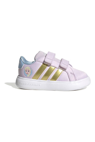 Lila superge z detajli Frozen in podplatom EVA Adidas Grand Court Elsa I