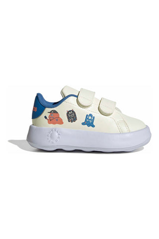 Beli superge z Bubblecomfy podplatom in barvitimi grafikami Adidas Advantage CF I