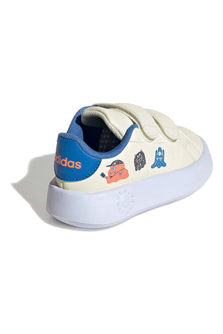 Beli superge z Bubblecomfy podplatom in barvitimi grafikami Adidas Advantage CF I