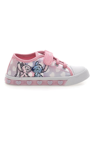 Sneaker rosa con luci Stitch D14450
