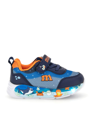 Modre superge z naramnicami, lučkami in morskimi podrobnostmi M kids MJ6031