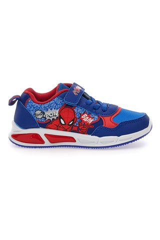 Modre športne copate z zapiranjem na trak z lučkami Spiderman R1310633T10