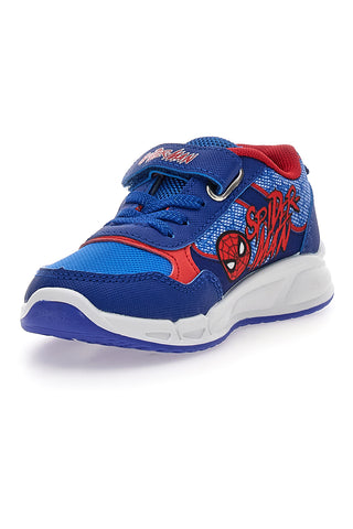 Modre športne copate z zapiranjem na trak z lučkami Spiderman R1310633T10