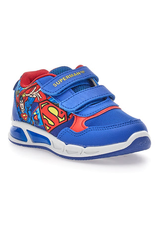 Modri in rdeči čevlji z lučkami in dvojnimi trakovi Superman W1030028T