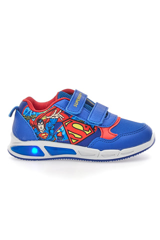 Modri in rdeči čevlji z lučkami in dvojnimi trakovi Superman W1030028T