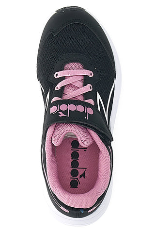 Črni športni čevlji z roza detajli in trakom Diadora Snipe 3 JR