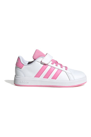 Bele in roza superge z zapenjanjem Adidas Grand Court 2.0 EL C