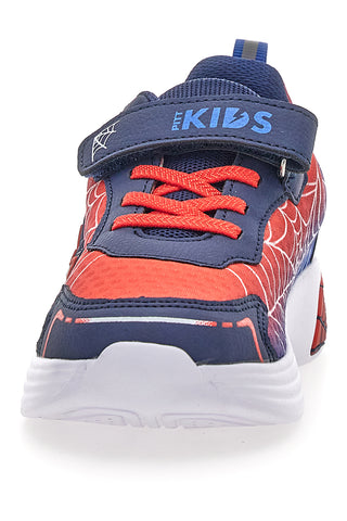 Modri in rdeči čevlji z lučkami in trakovi Pitt kids 11570