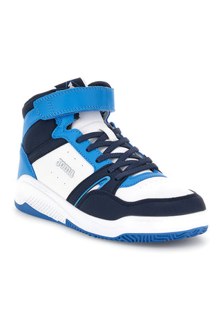 Sneakers alte bianche e blu con chiusura a strappo Joma JPLAMW2604V