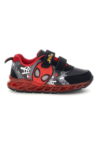 Scarpe nere e rosse con luci Spiderman R1310616S