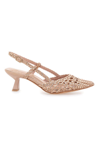 Sandali Slingback z ozkim noskom in prepletenim zgornjim delom MON DIEU 601