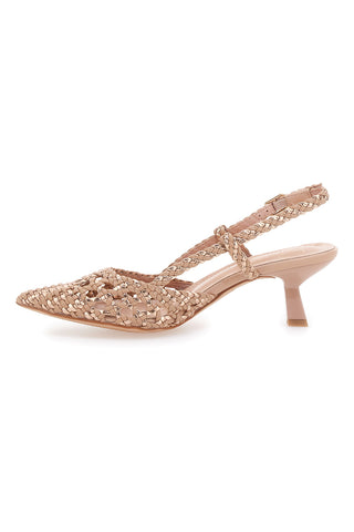 Sandali Slingback z ozkim noskom in prepletenim zgornjim delom MON DIEU 601
