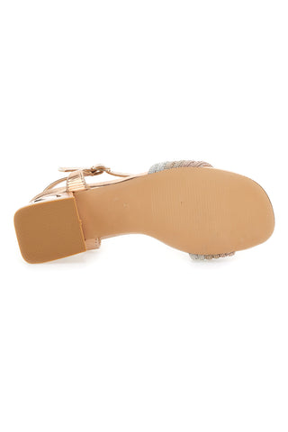 Sandali Oro Rosa s srednjim petom The First 651