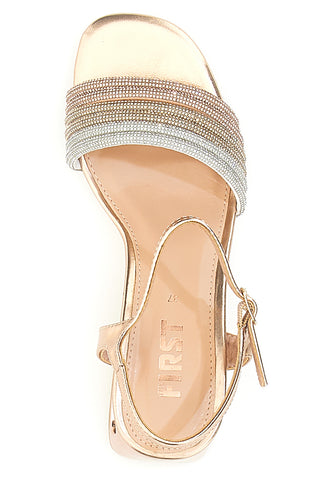 Sandali Oro Rosa s srednjim petom The First 651