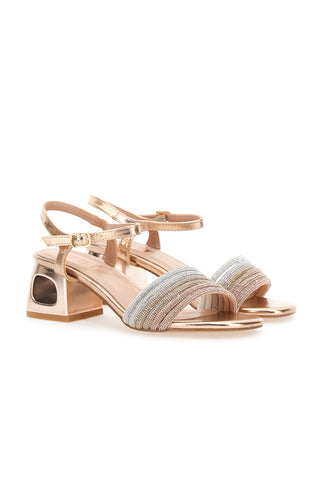 Sandali Oro Rosa s srednjim petom The First 651