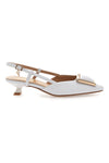 Bele čevlje z zaponko in peto Ferre F212