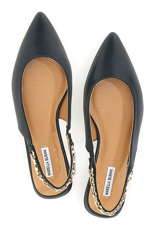 ČRNA BALERINKA SLINGBACK MARIELLA BURANI 51096