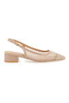 Décolleté Slingback Nude z zračnim zgornjim delom Mon Dieu 883137