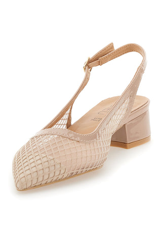 Décolleté Slingback Nude z zračnim zgornjim delom Mon Dieu 883137