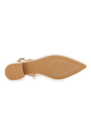 Décolleté Slingback Nude z zračnim zgornjim delom Mon Dieu 883137