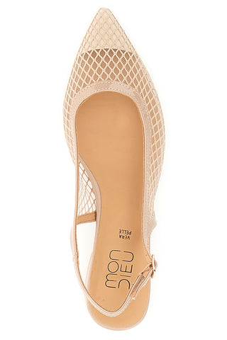 Décolleté Slingback Nude z zračnim zgornjim delom Mon Dieu 883137