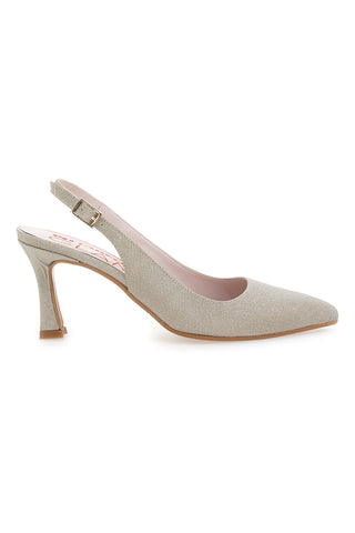 Décolleté Slingback Platino s koničastim peto PITTARELLO GLAM 5371