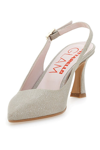 Décolleté Slingback Platino s koničastim peto PITTARELLO GLAM 5371