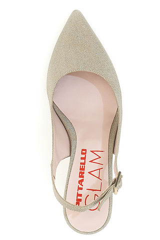 Décolleté Slingback Platino s koničastim peto PITTARELLO GLAM 5371