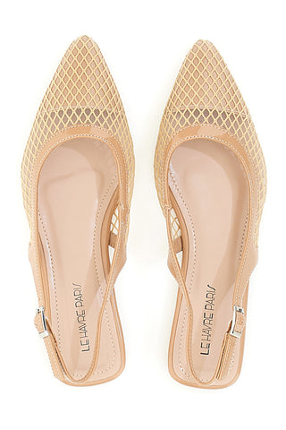 Balerinke slingback Beige Le Havre Paris XQJ52012