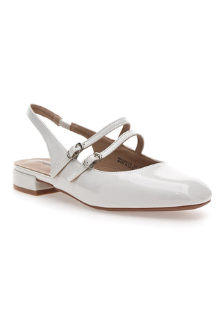 Bele balerinke Slingback z lakiranim učinkom in trakovi LE HAVRE PARIS CMJ2405313