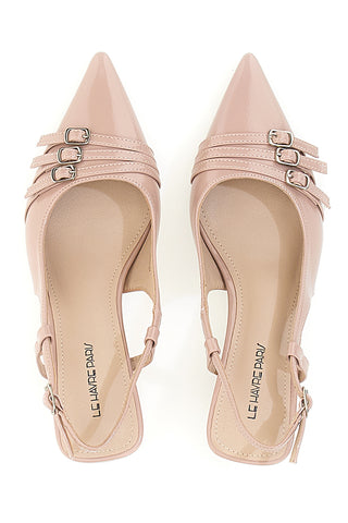Décolleté Slingback Nude Effetto Vernice Con Tacco Medio LE HAVRE PARIS CMJ2405314