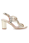Zlati sandali s srednjim peto Le Havre Paris 9976956