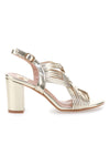 Zlati sandali s srednjim peto Le Havre Paris 9976956