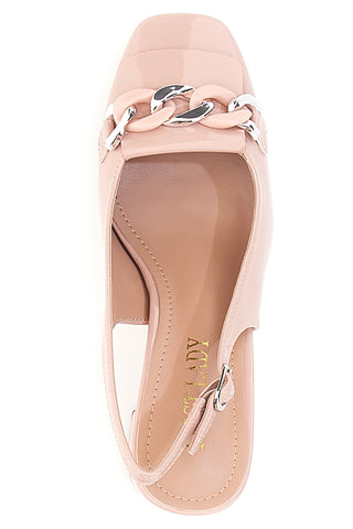Décolleté Slingback Nude s sponko FIRST LADY 586