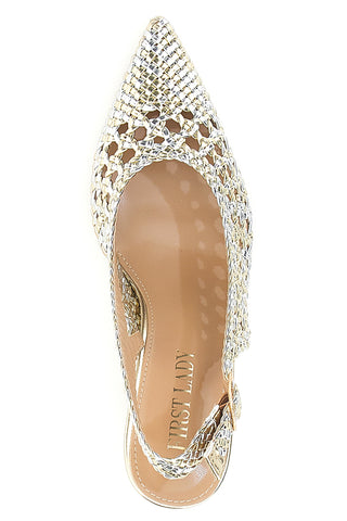 Décolleté Sling-back Oro First Lady P588