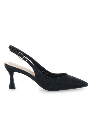 Črne čevlje s peto FIRST LADY P529