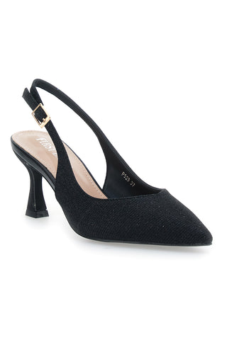 Črne čevlje s peto FIRST LADY P529