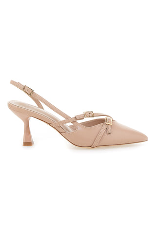 Décolleté Slingback Nude z zaponkami FIRST LADY 9532