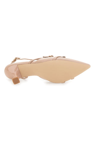 Décolleté Slingback Nude z zaponkami FIRST LADY 9532
