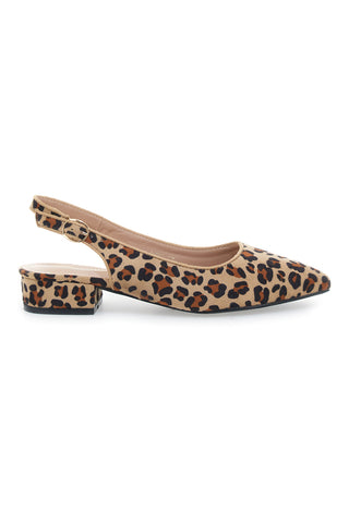 Balerine Slingback Leopardate a Punta First Lady P553
