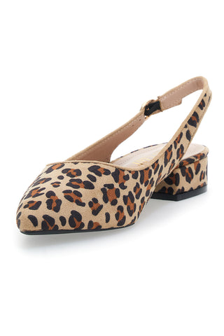 Balerine Slingback Leopardate a Punta First Lady P553
