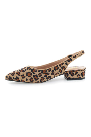 Balerine Slingback Leopardate a Punta First Lady P553