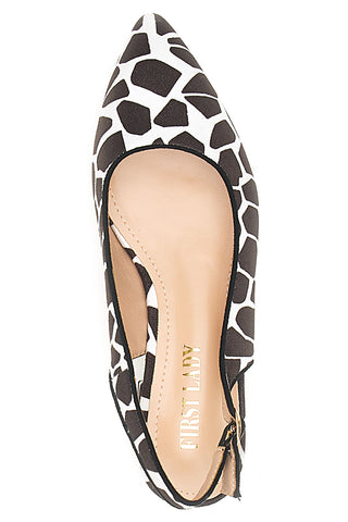 Balerine Slingback Zebrate a Punta FIRST LADY P553