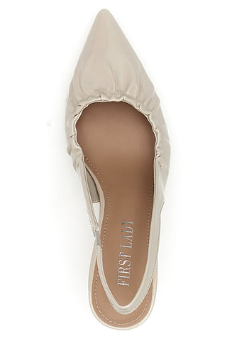 Décolleté Sling-back Nude Con Tacco First Lady P593