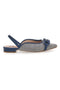 Ballerine slingback blu con fiocco e punta a contrasto Me & Me D729H1