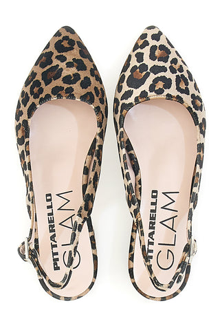 Balerine Slingback Leopardate PITTARELLO GLAM 2883