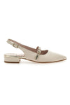 Balerine Slingback Panna s sprednjim trakom PITTARELLO GLAM 2888