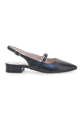 Črne balerinke Slingback s sprednjim trakom PITTARELLO GLAM 2888
